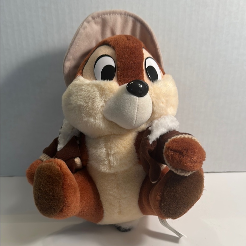 Vintage Disney Chip of “Chip ‘n Dale” plush toy with hat and jacket